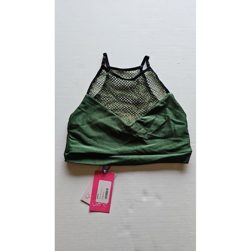 Sorte Top Coleus Ivy Size Medium Petit Sexy Top‎ Mesh Green Lingerie